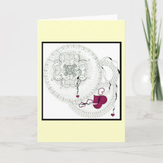 Graphic Hearts Greeting Card
