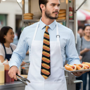 graphic hot dog tie