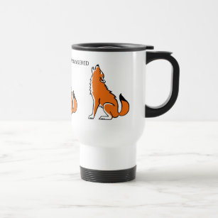 Graphic Howling Wolf - Travel Mug