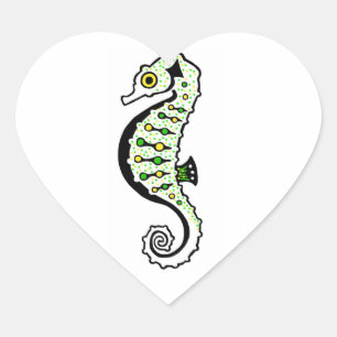 Graphic - I love SEAHORSES - Marine - Ocean Heart Sticker
