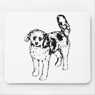 Graphic Ink Dog Brings Festive Office Warmth Mouse Mat