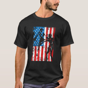Graphic Jiu Jitsu Apparel Cool US Flag Jiu Jitsu T-Shirt