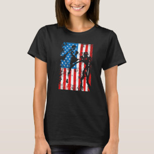 Graphic Jiu Jitsu Apparel Cool US Flag Jiu Jitsu   T-Shirt