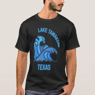 Graphic Lake Tawakoni Texas Pocket Wave Souvenir T-Shirt