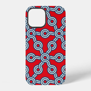 graphic lattice seamless pattern with hexagons gri iPhone 12 case