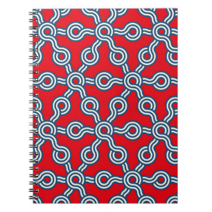 graphic lattice seamless pattern with hexagons gri notebook