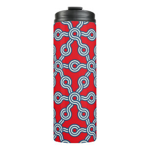 graphic lattice seamless pattern with hexagons gri thermal tumbler