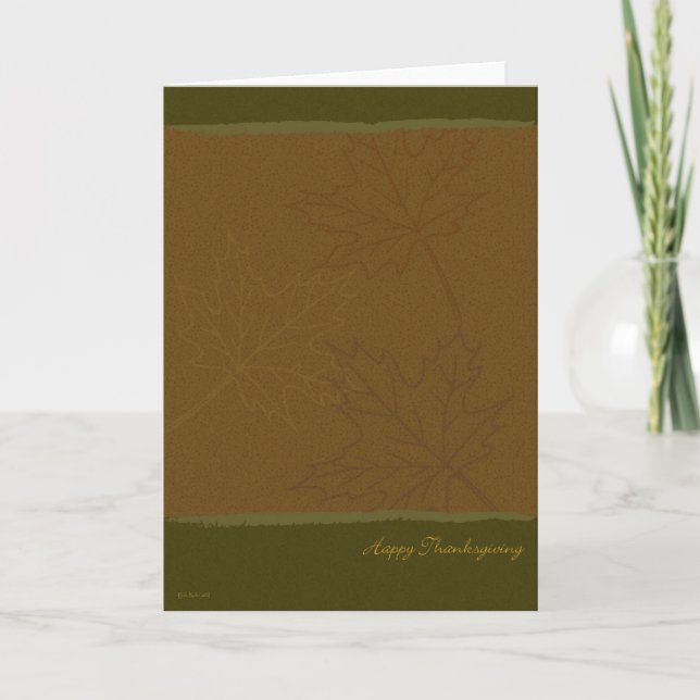Graphic Leafs Thanksgiving card (Front)