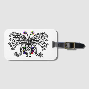 Graphic  LyreBIRD- Australian wildlife luggage tag