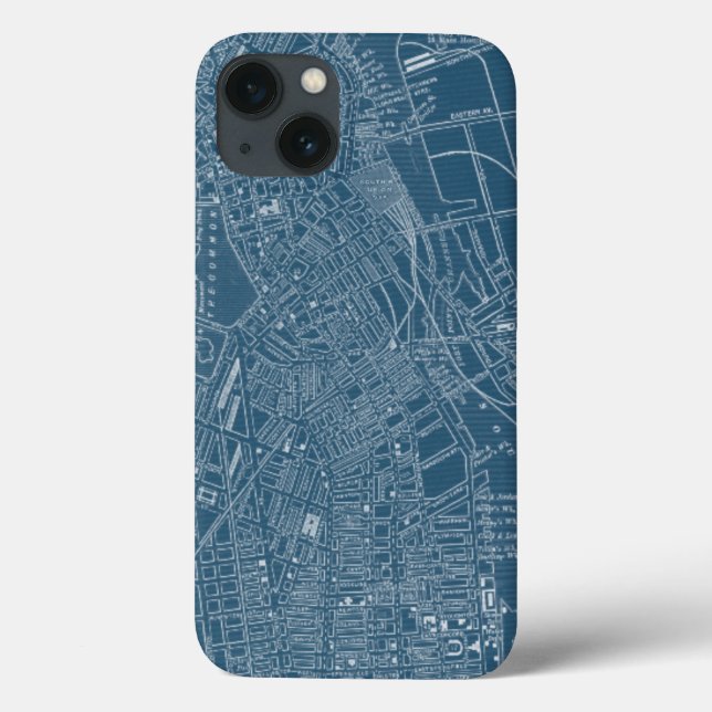 Graphic Map of Boston Case-Mate iPhone Case (Back)