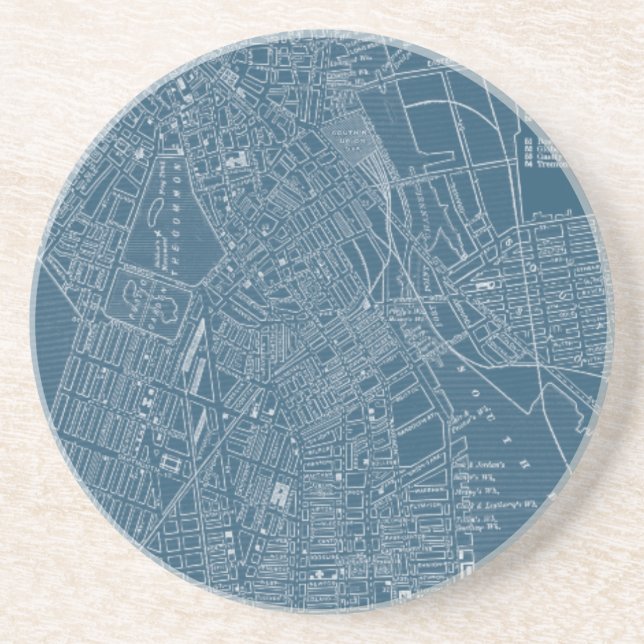 Graphic Map of Boston Coaster (Front)