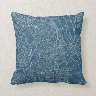 Graphic Map of Boston Cushion