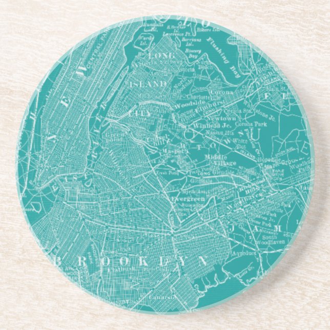 Graphic Map of New York Coaster (Front)