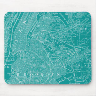 Graphic Map of New York Mouse Mat