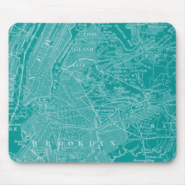 Graphic Map of New York Mouse Mat (Front)