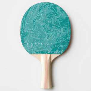Graphic Map of New York Ping Pong Paddle