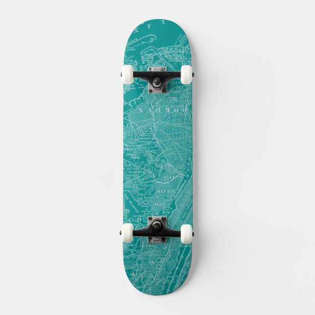 Graphic Map of New York Skateboard (Front)