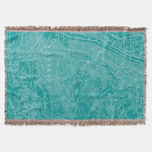 Graphic Map of New York Throw Blanket