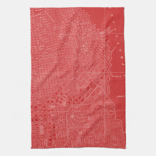 Graphic Map of San Francisco Tea Towel