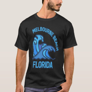 Graphic Melbourne Beach Florida Pocket Wave Souven T-Shirt