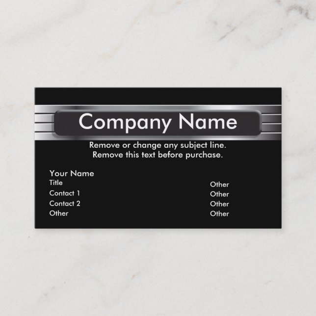 Graphic Metal Business Card template (Front)