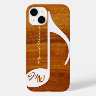 graphic music wood style Case-Mate iPhone 14 case