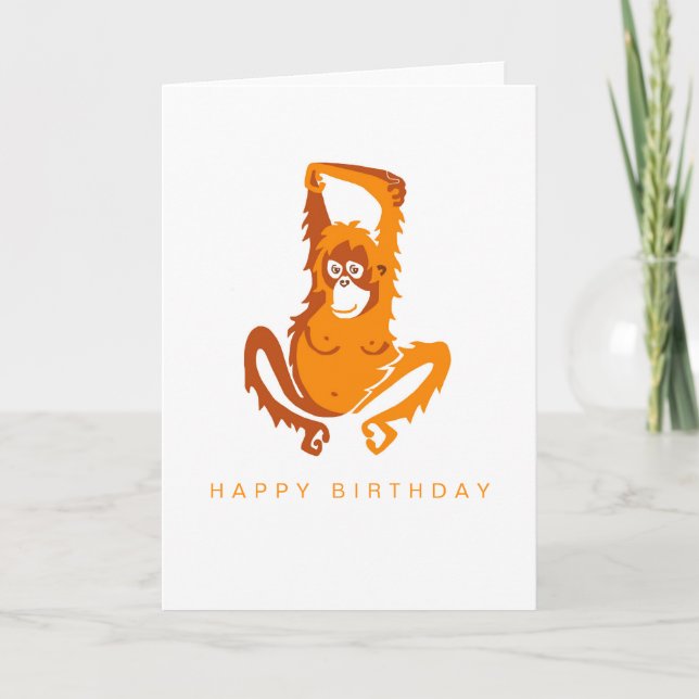 Graphic - ORANGUTAN - Wild animals - Nature Card (Front)