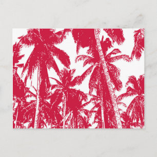 Graphic Palm Trees Design Postcard