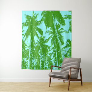 Graphic Palm Trees Design Tapestry