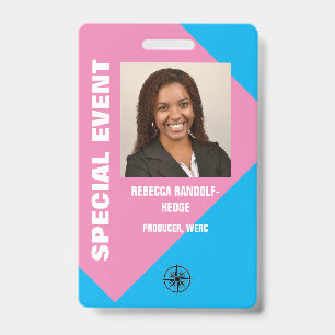 GRAPHIC PHOTO I.D. SPECIAL EVENT PASS ID BADGE