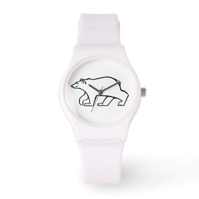 Graphic POLAR BEAR- Wildlife-  Arctic white Watch (Front)