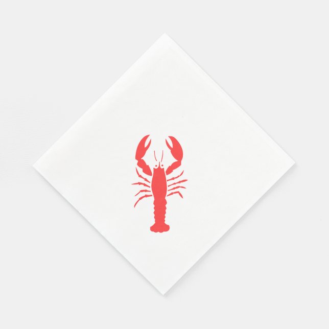 Graphic red lobster napkin (Corner)