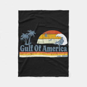 Graphic Retro Gulf Of Usa America Never Forget 70s Fleece Blanket