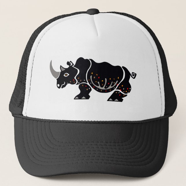 Graphic - RHINOCEROS - Wildlife - Africa Trucker Hat (Front)
