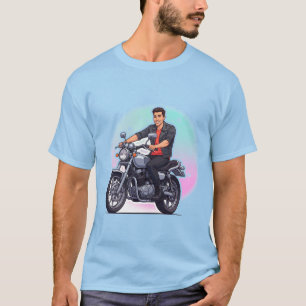 🎨 Graphic Rider Motorcycle Street Art Expression T-Shirt