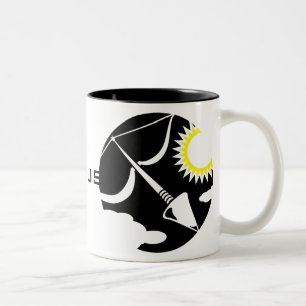 Graphic Sagittarius Bow and Arrow Two-Tone Coffee Mug