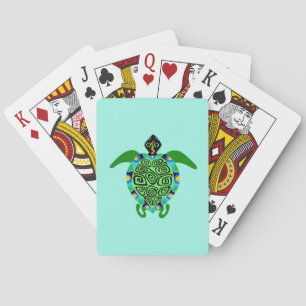 Graphic- Sea TURTLE - Conservation - Turquoise - Playing Cards
