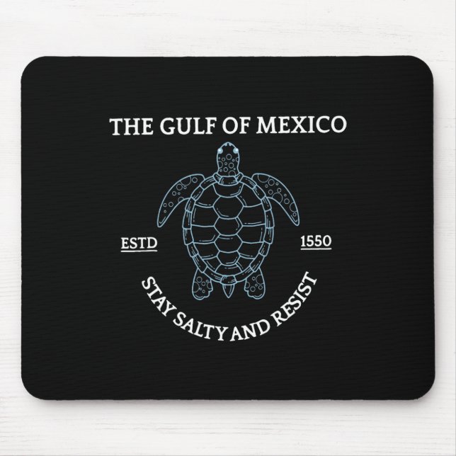 Graphic Sea Turtle Gulf Of Mexico Est 1550  Mouse Mat (Front)