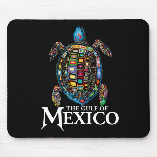 Graphic Sea Turtle Gulf Of Mexico Never Forget Ant Mouse Mat (Front)