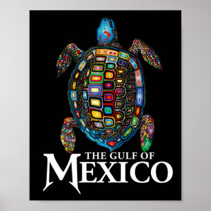 Graphic Sea Turtle Gulf Of Mexico Never Forget Ant Poster