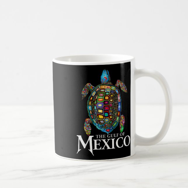 Graphic Sea Turtle Gulf Of Mexico Never Forget Coffee Mug (Right)
