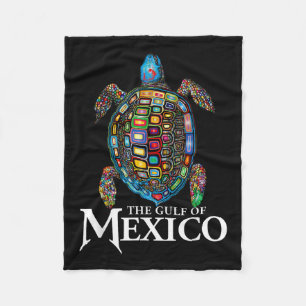 Graphic Sea Turtle Gulf Of Mexico Never Forget Fleece Blanket