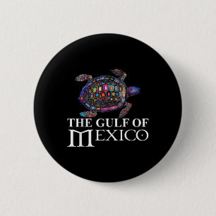 Graphic Sea Turtle Gulf Of Mexico Never Forget Tru 6 Cm Round Badge