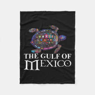 Graphic Sea Turtle Gulf Of Mexico Never Forget Tru Fleece Blanket