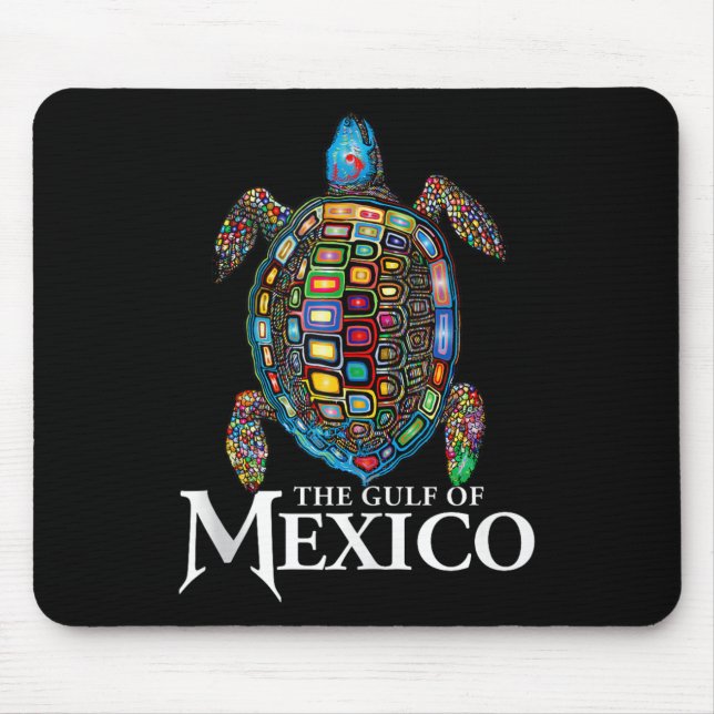 Graphic Sea Turtle Gulf Of Mexico Never Forget Tru Mouse Mat (Front)