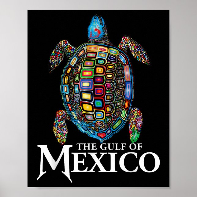 Graphic Sea Turtle Gulf Of Mexico Never Forget Tru Poster (Front)