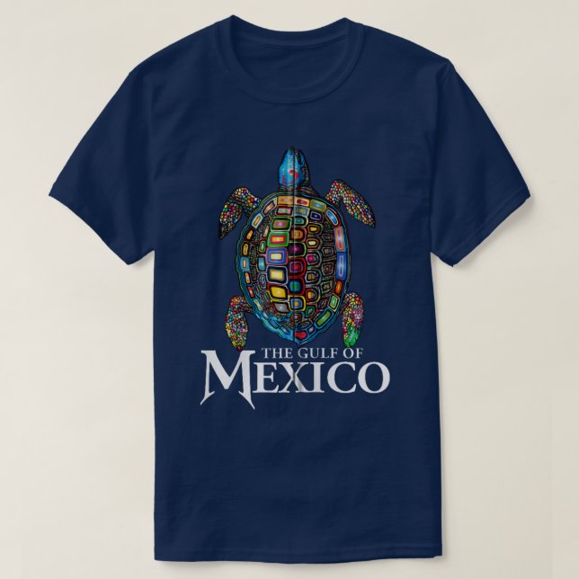 Graphic Sea Turtle Gulf Of Mexico Never Forget Tru T-Shirt (Design Front)