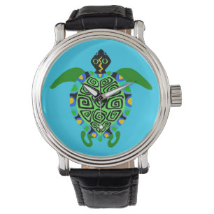 Graphic -  Sea TURTLE - Wildlife - Aqua -  Watch