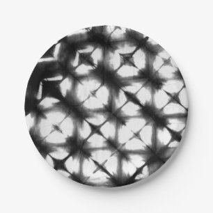 Graphic Shibori I Paper Plate