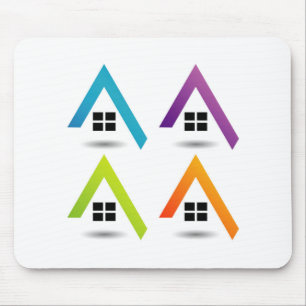 Graphic showing growing real estate market mouse mat